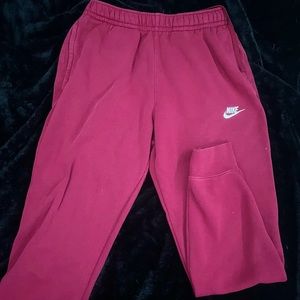 sweat pants, red, nike